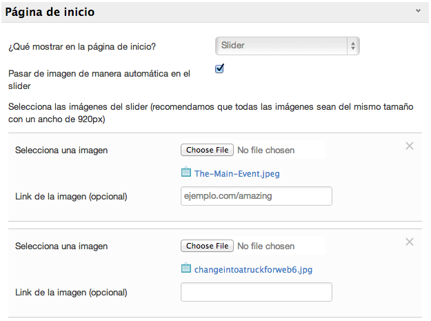 Añadir un slider desde tu Administrador Nube Añadir un slider desde tu Administrador Nube