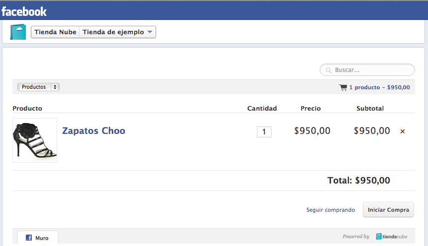 Carrito de Compras en Facebook Carrito de Compras en Facebook