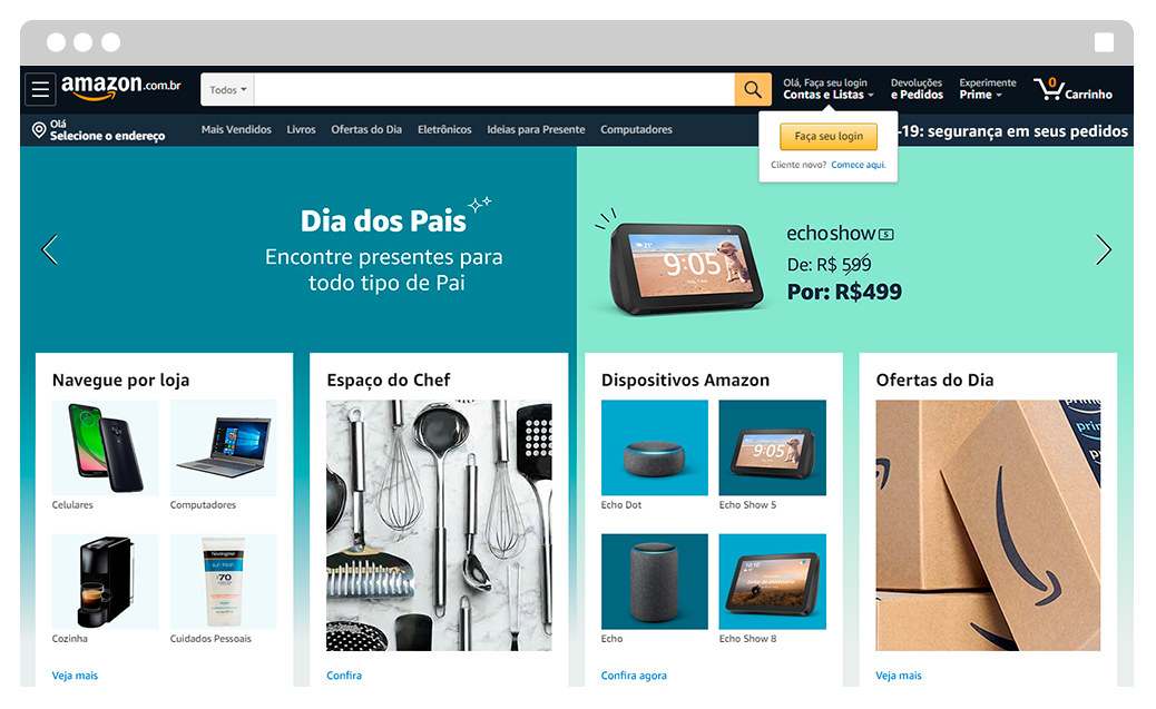 site da amazon