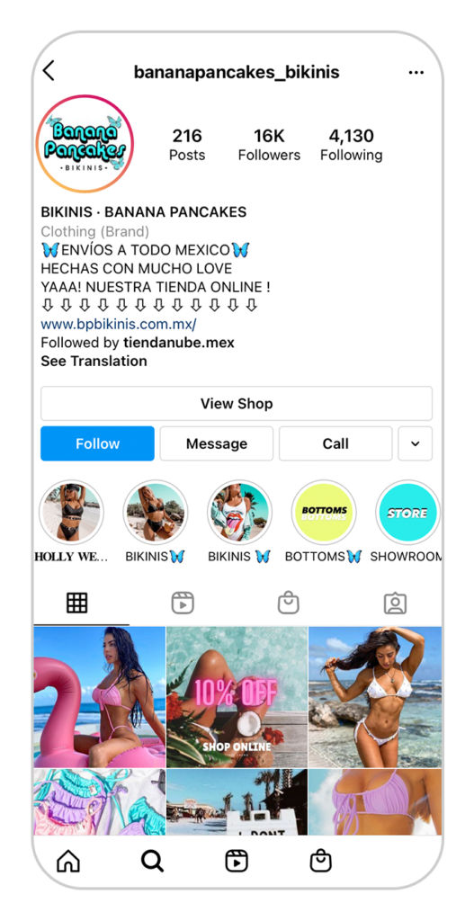 Cómo vender en Instagram 2022: ejemplo de nombre de tienda en Instagram