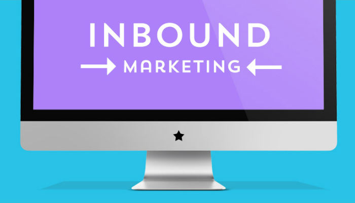O que é inbound marketing e qual é a sua importância para as empresas Ilustração de computador com o texto 'inbound marketing' na tela