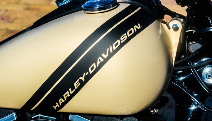 Como proteger sua marca contra cópias não autorizadas Foto da marca Harley-Davidson em moto, representando como proteger marca