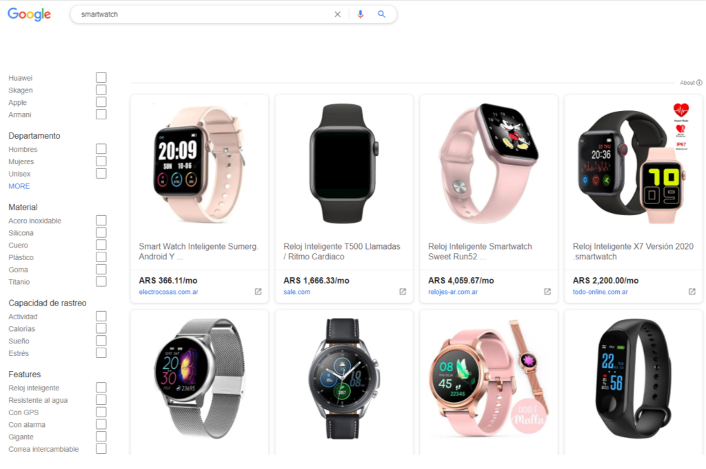 google shopping smartwatch