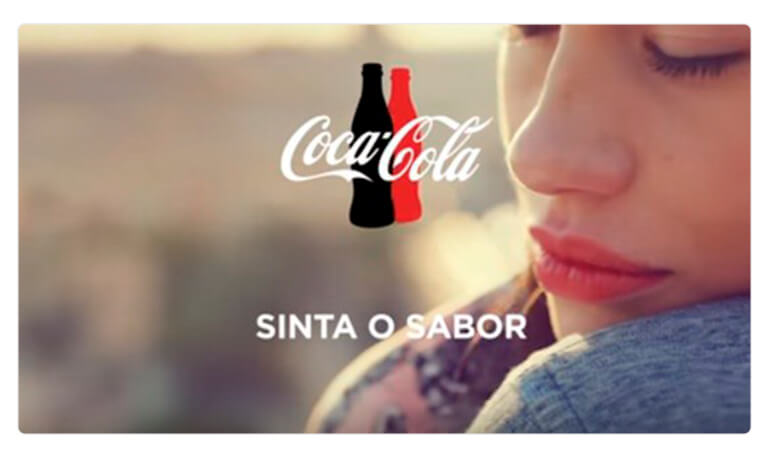 slogan coca-cola: sinta o sabor