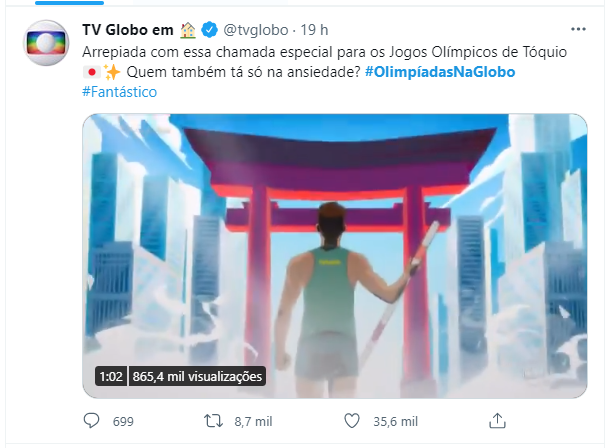 Tweet feito pela Rede Globo para dar exemplo de como melhorar o engajamento no Twitter.