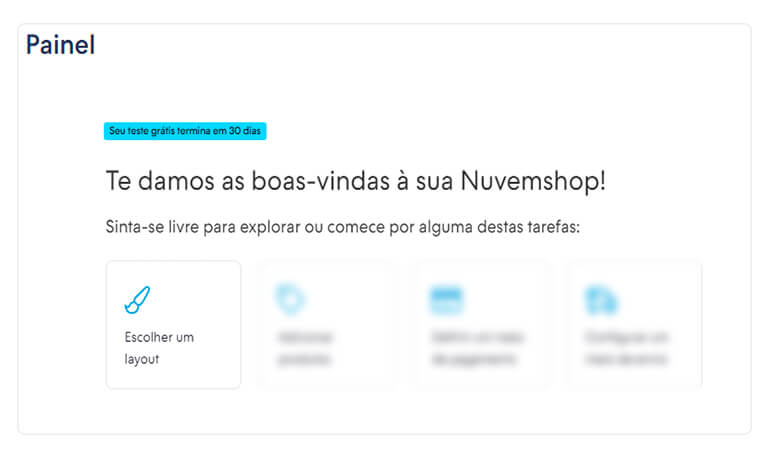 captura de tela do botão para personalizar layout da loja virtual na Nuvemshop