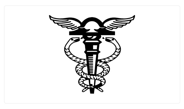 Símbolo com duas serpentes enroladas em um bastão que representa o que é contabilidade