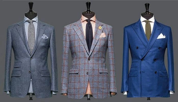 9 cambios de diseño a medida que puedes realizar en Tiendanube tres trajes de hombre con diseño a medida