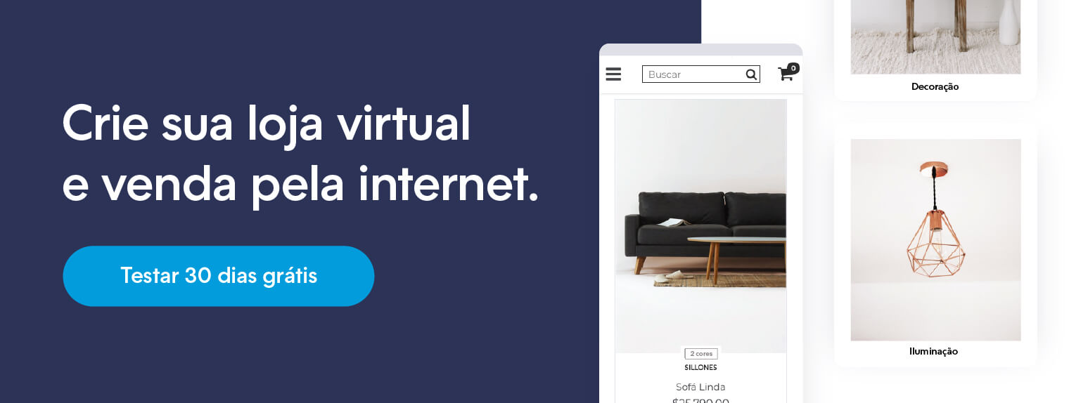 Crie sua loja virtual e venda pela internet pelo seu computador