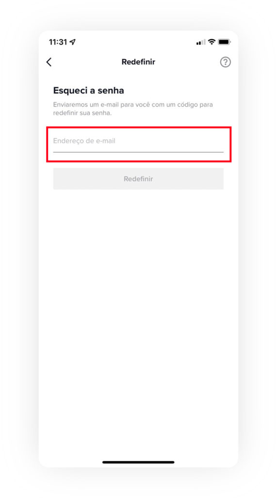 Captura de tela mostrando como recuperar conta no TiktTok.
