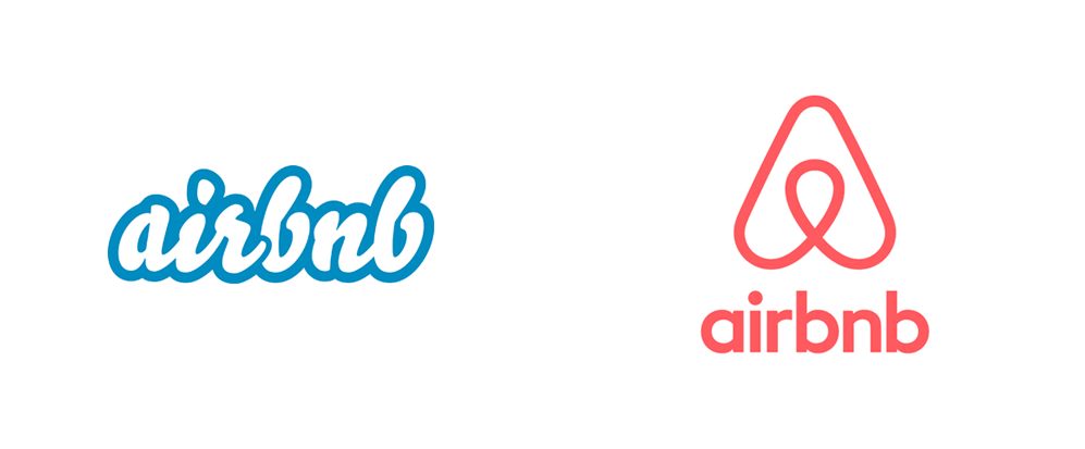 logos de rebranding de airbnb