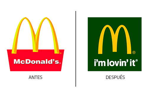 logos de mcdonalds antes y después del rebranding