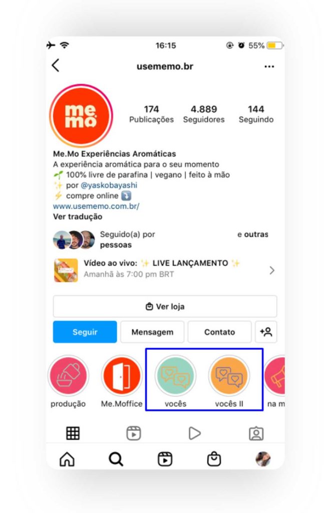 Captura de tela mostrando segunda dica sobre Destaques do Instagram