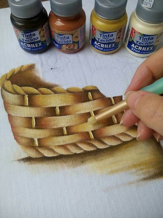 Imagem de como fazer pano de prato pintado a mão