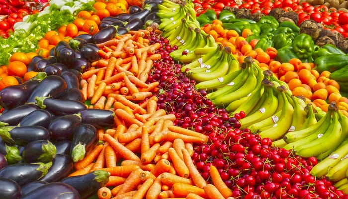 Frutas e legumes, que estão englobados nas dicas de como vender comida pela internet.