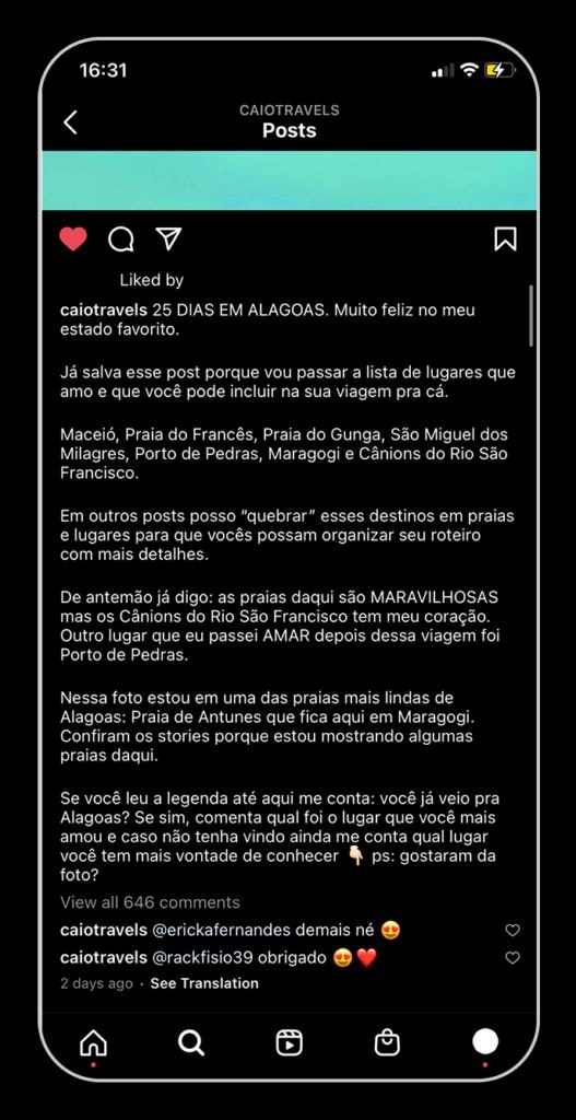 11 ideias para ganhar dinheiro no Instagram 11 Blog de viagem @caiotravels mostrando como ganhar dinheiro no Instagram