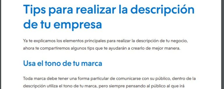 ¿Cómo hacer la descripción de una empresa? Ejemplo + plantilla