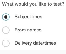 Paso 2 para hacer un a/b test en mailchimp.