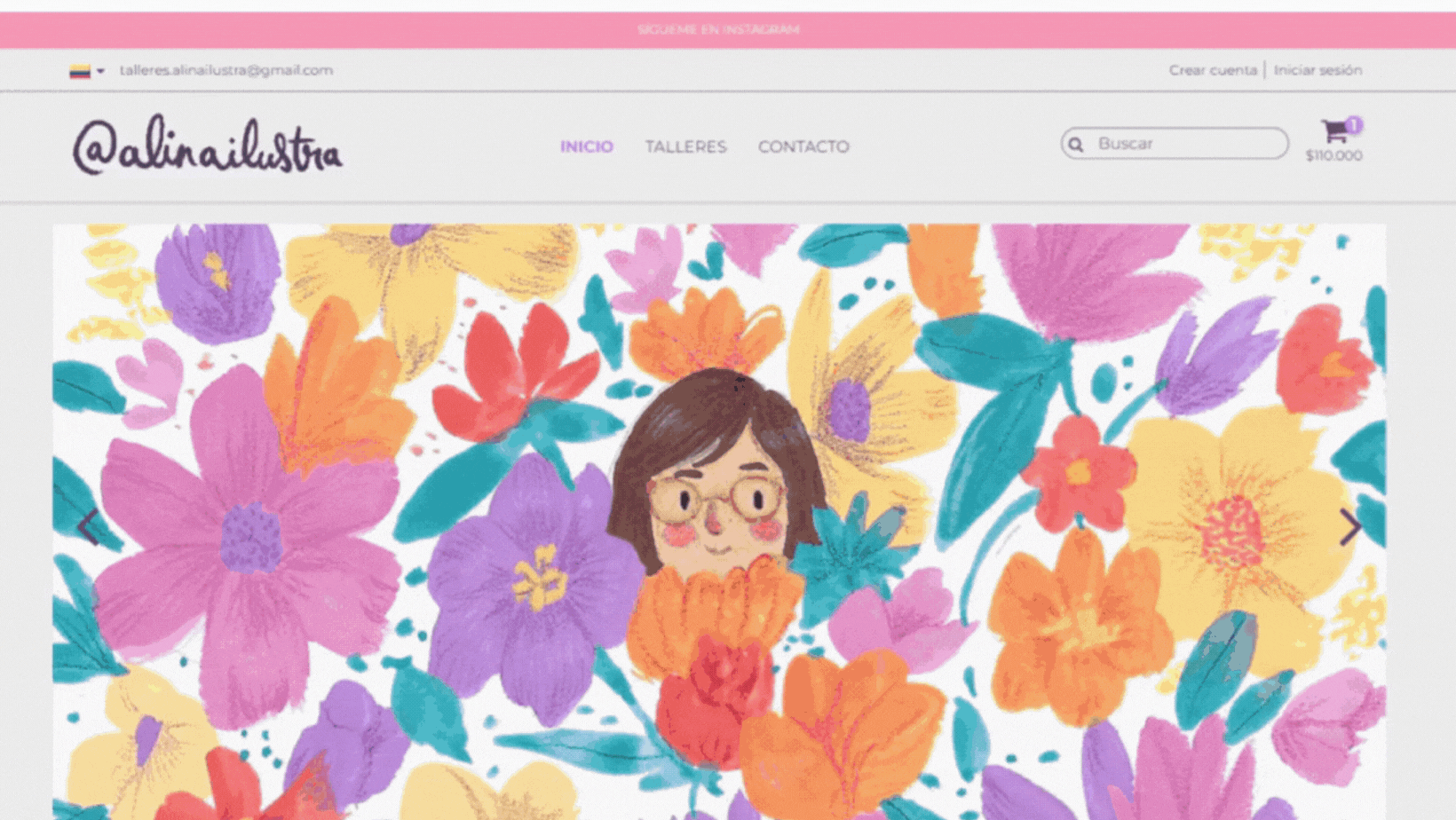 Página web de acuarelas de alinailustra
