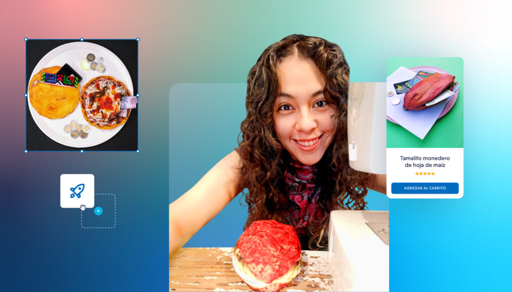 Foto de la creadora de Plop! Detalles Divertidos y algunos de sus productos.