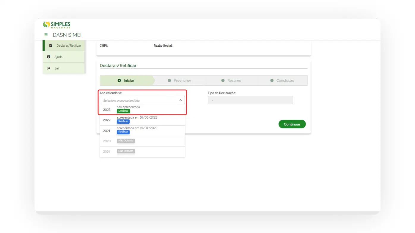 Ano calendário 2023