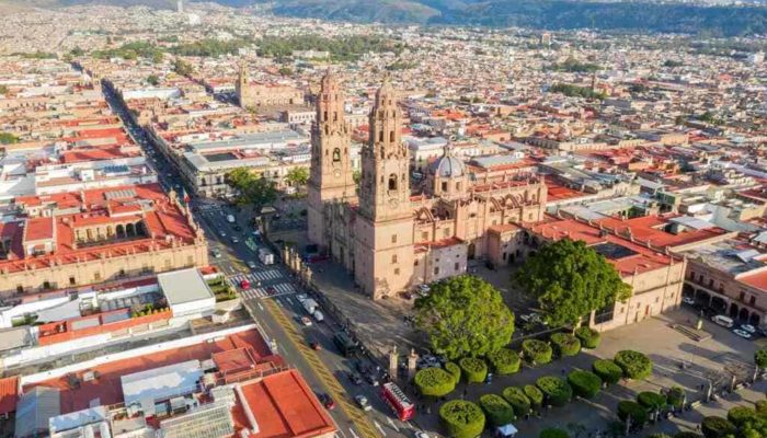Fotografía aérea de la ciudad de Michoacán