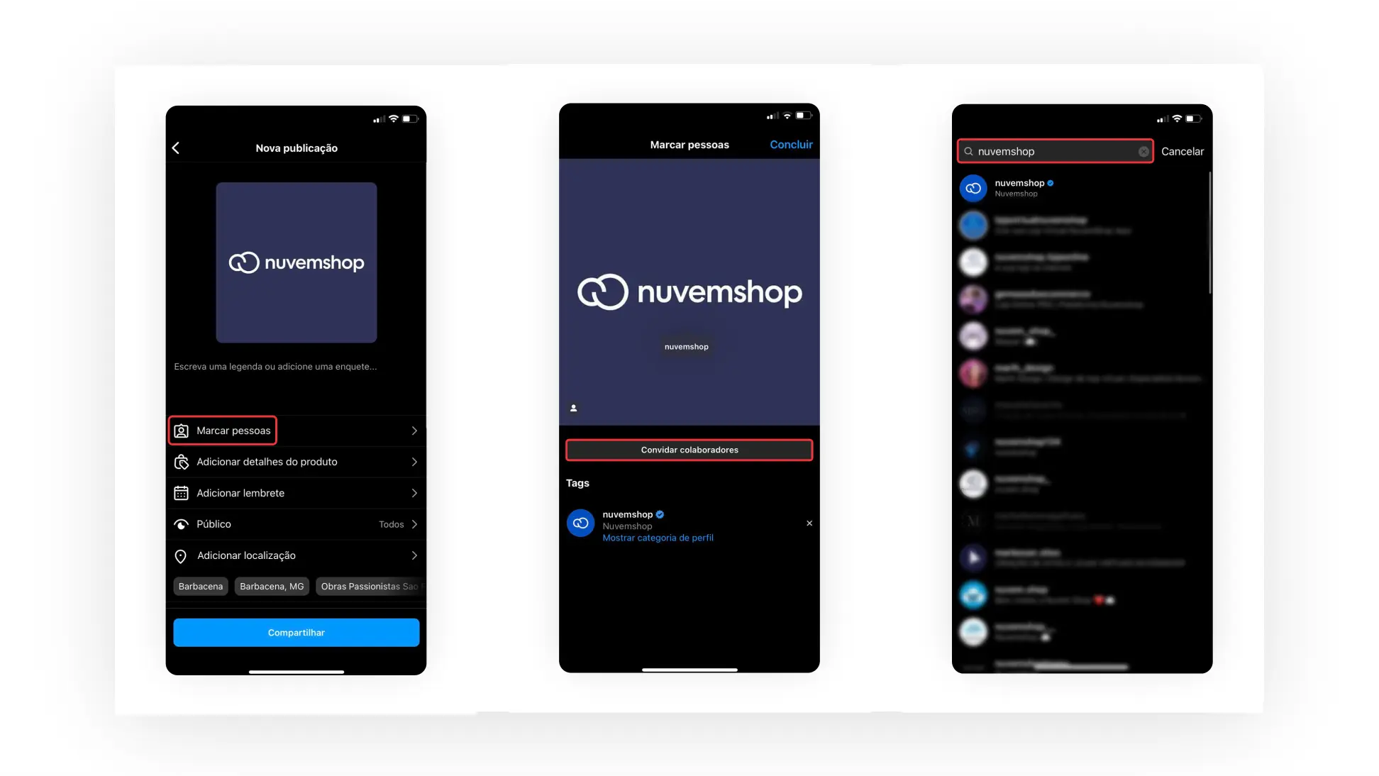 Passo a passo como fazer collab no Instagram.