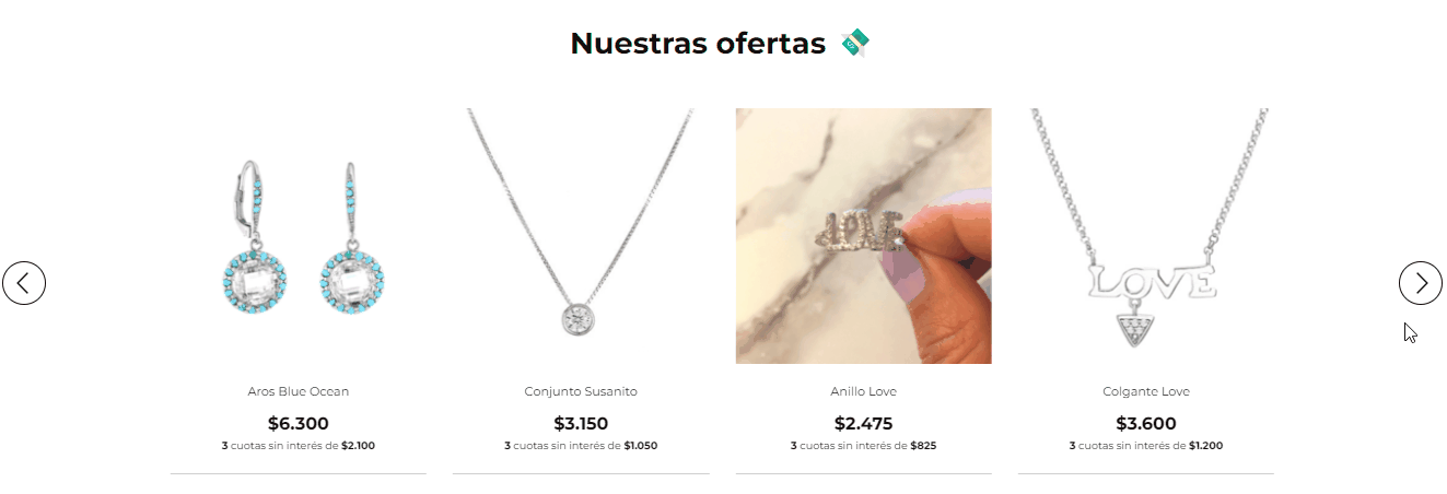 Cintillo de ofertas de nuestra plantilla de ecommerce Rio.