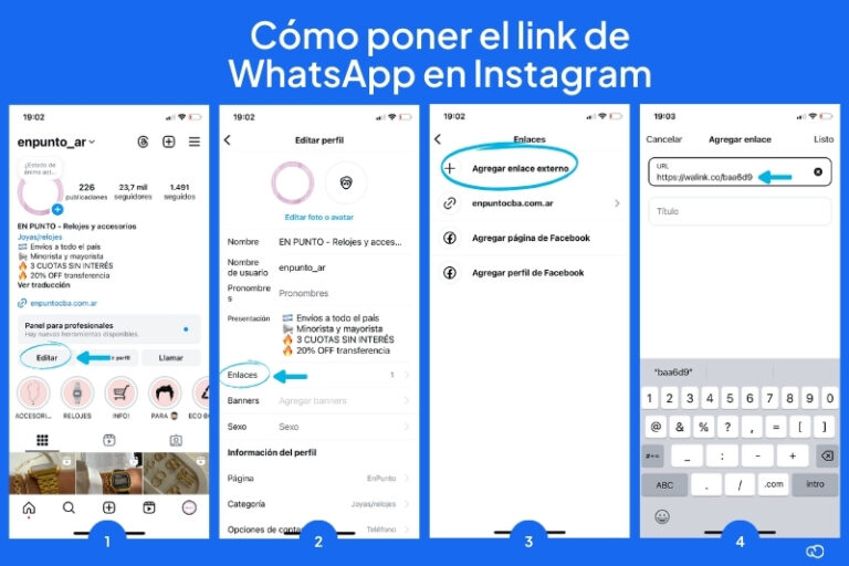 ¿Cómo poner un link de WhatsApp en Instagram? Paso a paso