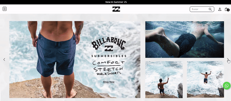 La tienda online de Billabong con Tiendanube Evolución.