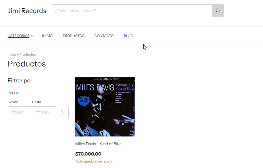 Ejemplo de un blog en Tiendanube para mejorar el posicionamiento web.