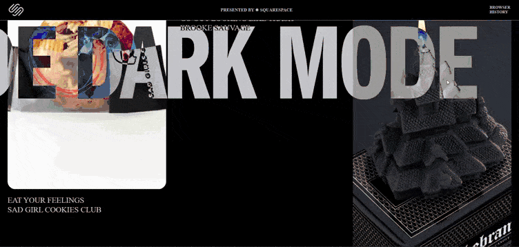 Landing de Squarespace con efecto parallax.