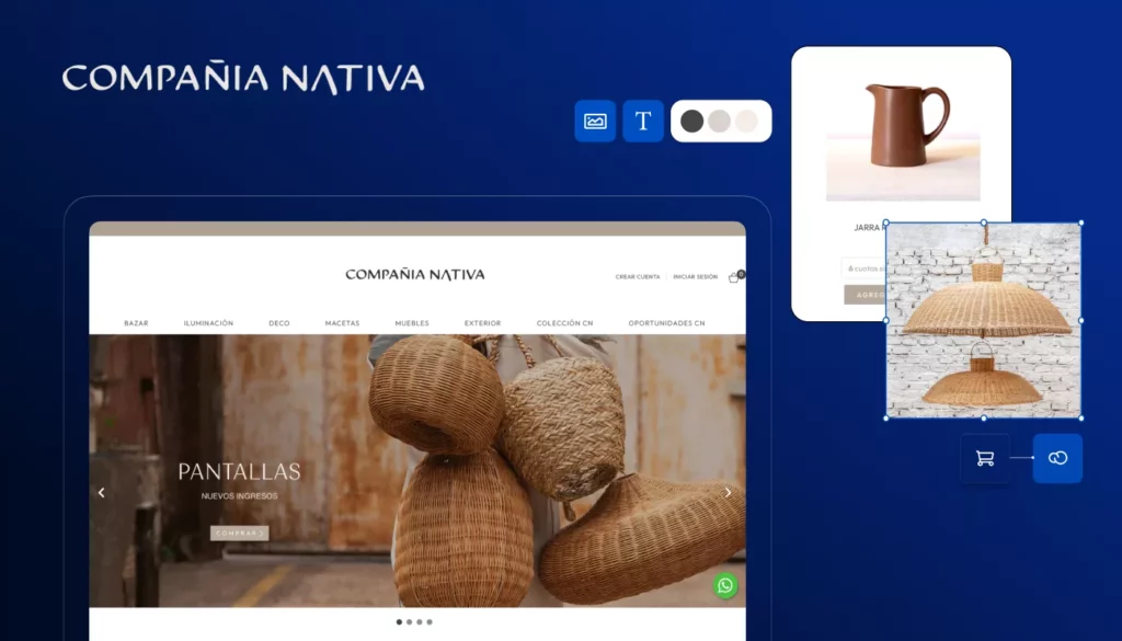Capturas la pantalla del e-commerce de Compañía Nativa con la tecnología de Tiendanube Evolución.