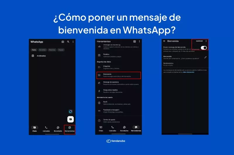 Pasos para poner un mensaje automático en WhatsApp de bienvenida.