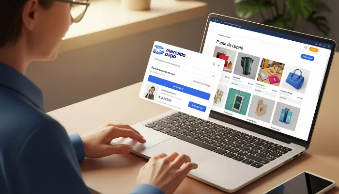 ¿Cómo funciona Mercado Pago en una tienda online? Mujer aprendiendo cómo funciona mercado pago en su tienda online.