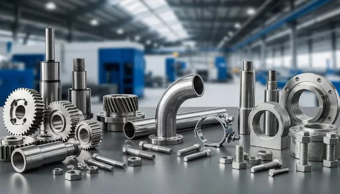 Empresa que elabora productos industriales del tipo piezas fabricadas como tornillos y engranajes.