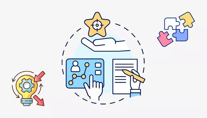 Representación visual del concepto de modelo de negocio: cómo una empresa crea, entrega y captura valor.