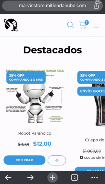 Checkout acelerado de Tiendanube.