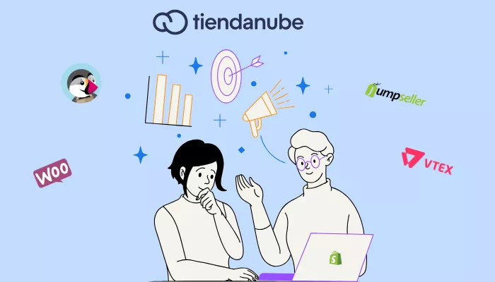 Emprendedores analizando las alternativas a Shopify para crear la tienda online de tu negocio.