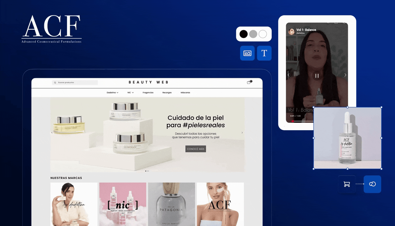La tienda multimarca Beauty Web que engloba a ACF, ACF by Dadatina, NIC y De la Patagonia.