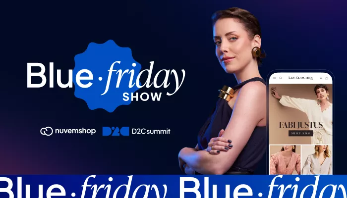 Black Friday 2025: dicas para a sua loja para vender mais Imagem mostra Fabi Justus divulgando a Blue Friday, evento com especialistas para aquecer as vendas para a Black Friday 2025