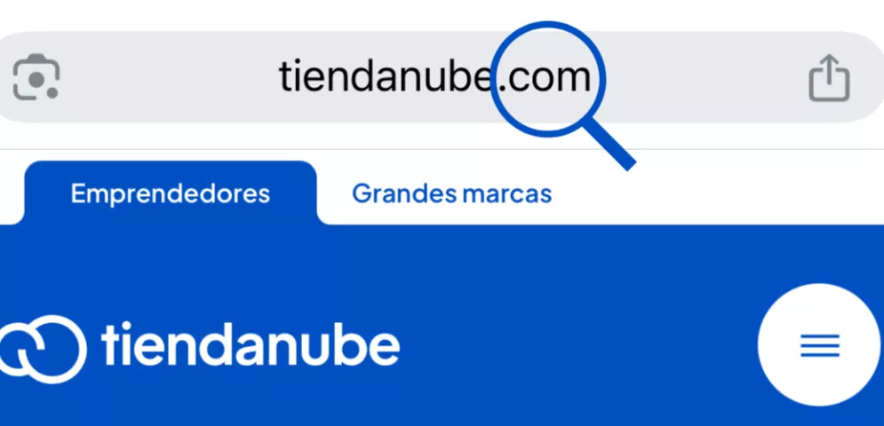 Ejemplo de URL con extensión .com