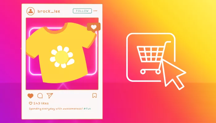 Prenda a la venta en Instagram Shopping. Persona dando clic para adquirirlo.