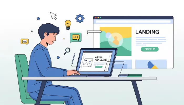 Landing page: qué es y cómo mejoran las ventas de tu marca Persona creando una landing page.
