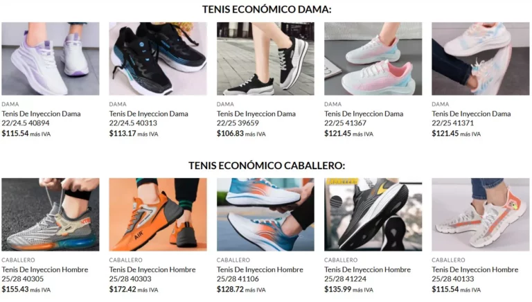 Catálogo de Tenis por mayoreo, proveedor de tenis originales en México.