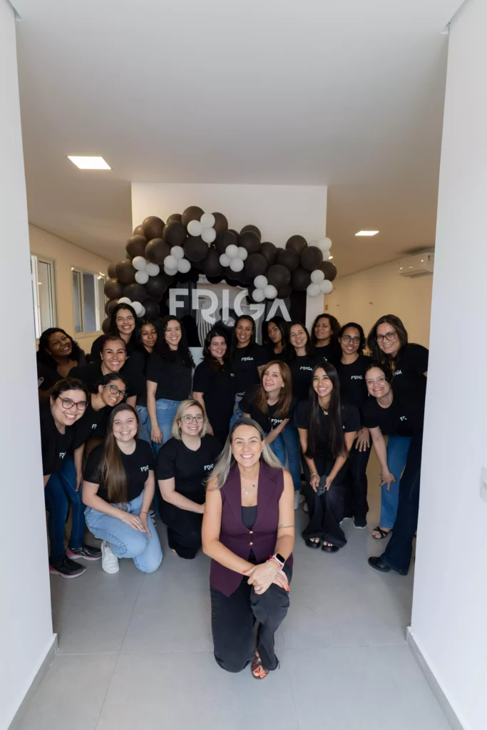 Imagem da inauguração da primeira loja física da Friga