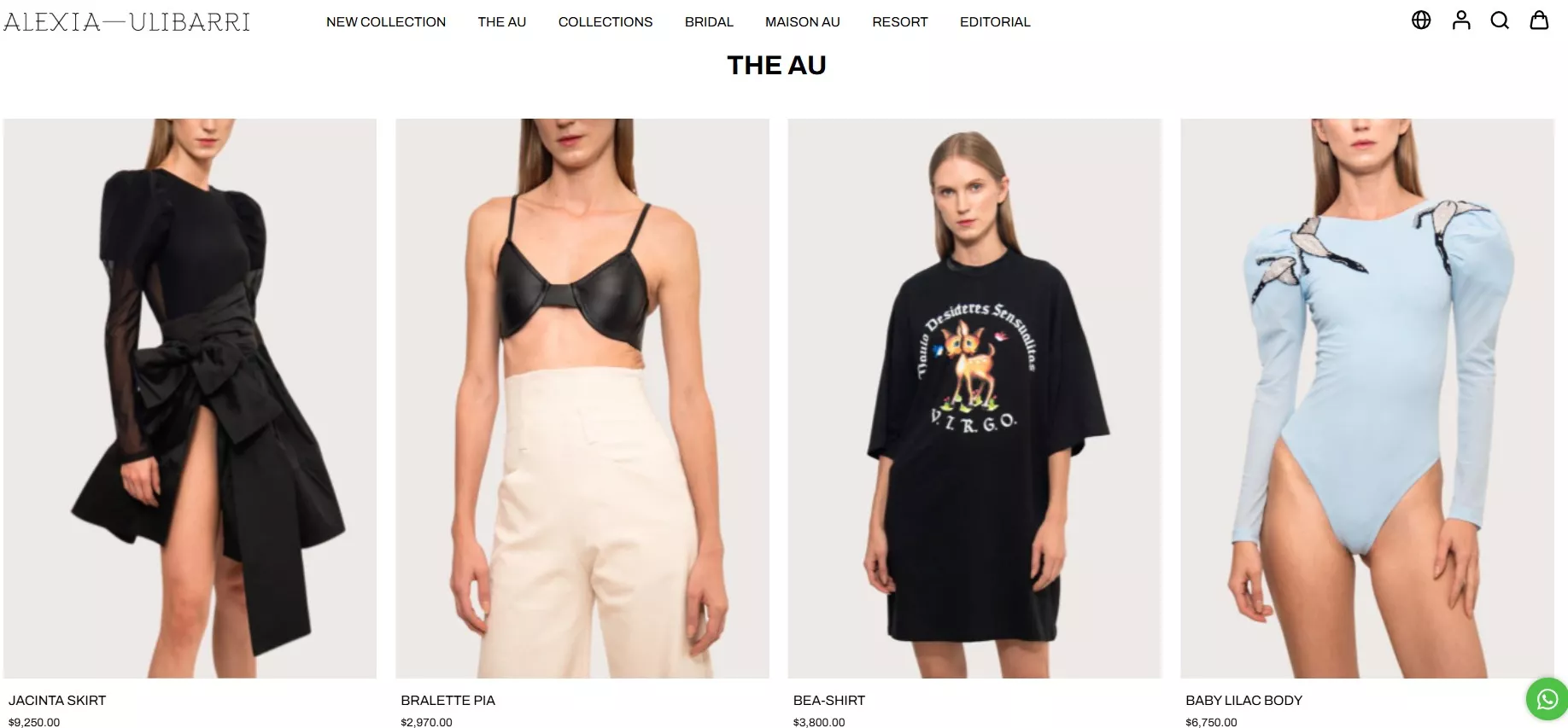 Alexia Ulibarri, ejemplo de un buen diseño de tiendas online.