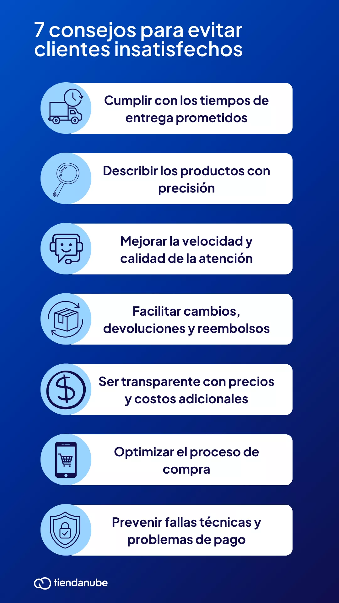 7 consejos para evitar clientes insatisfechos.