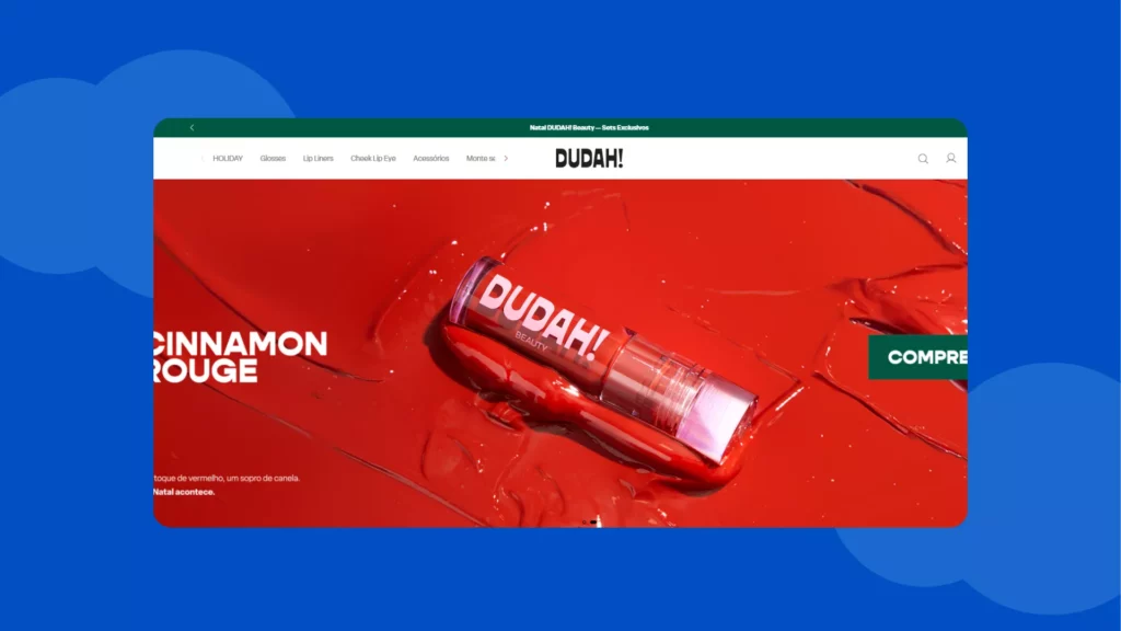 Print do site Dudah, loja virtual criada na Nuvemshop