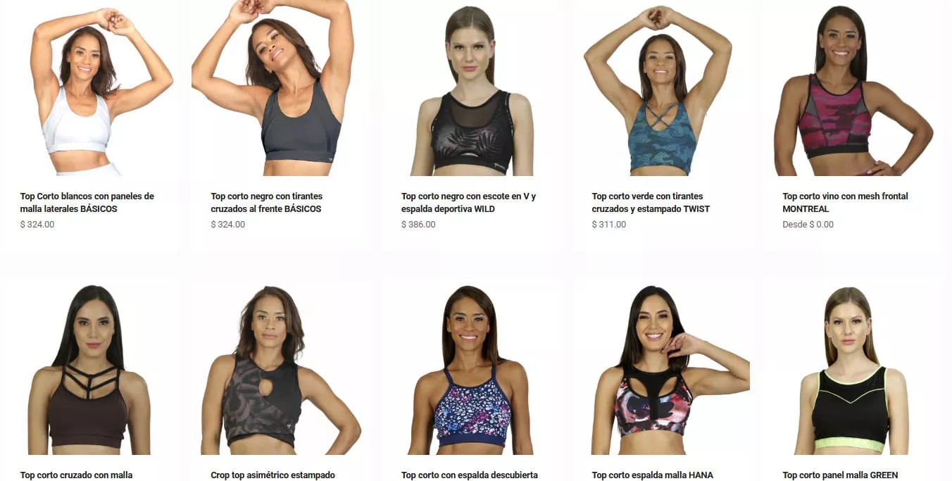 Catálogo de proveedor de ropa deportiva: High Impact.